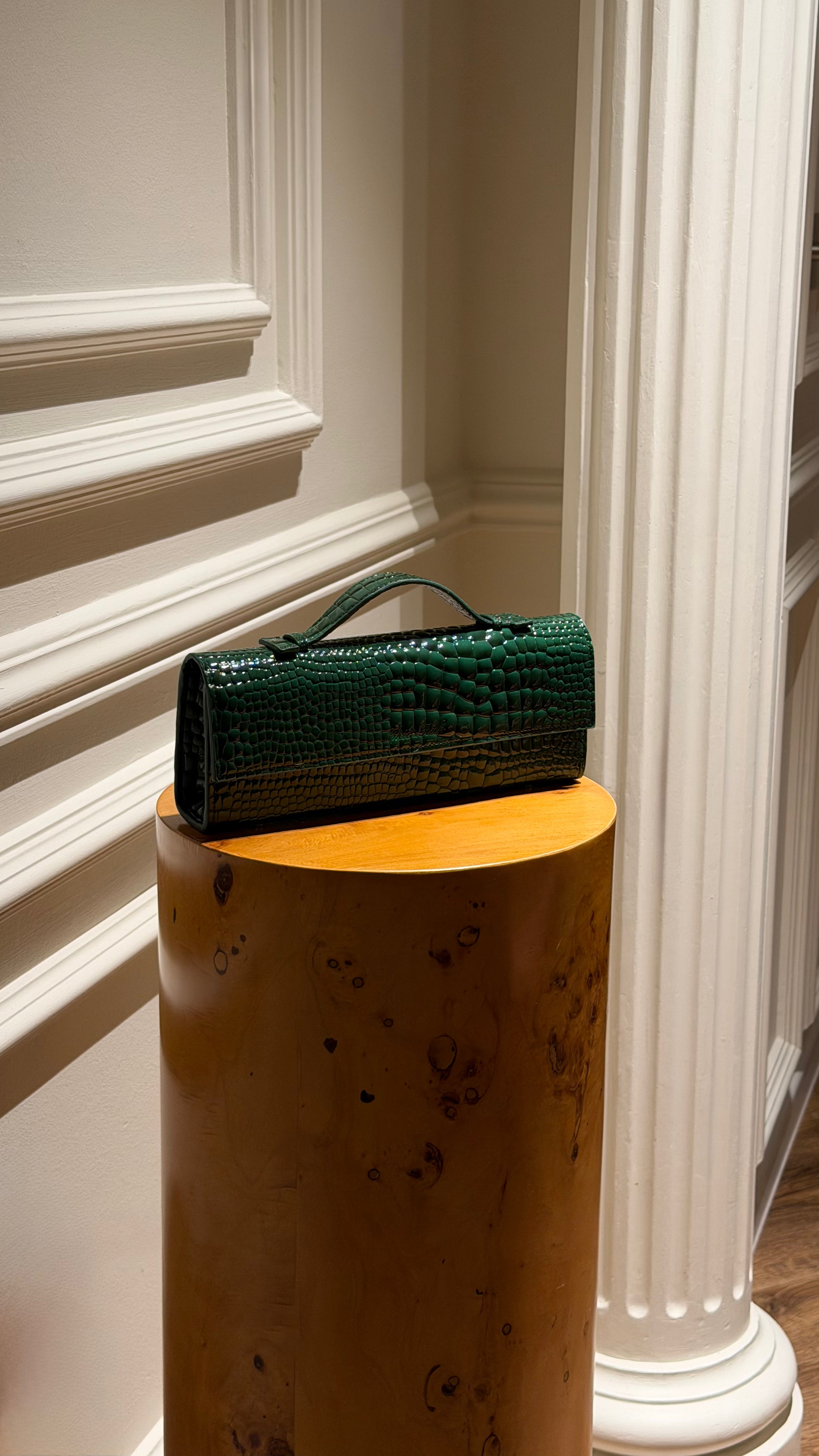 The Socialitá Bag – Green Croc