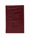 Passport Cover – Burgundy Croc