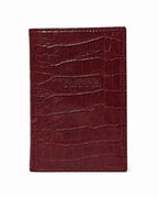 Passport Cover – Burgundy Croc