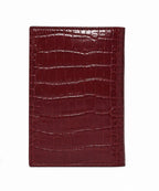 Passport Cover – Burgundy Croc