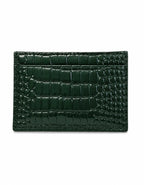Socialità Card Holder – Green Croc